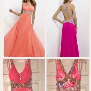 NWT Blush dress bright coral size 2